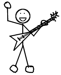 Stick Man Guitar Player